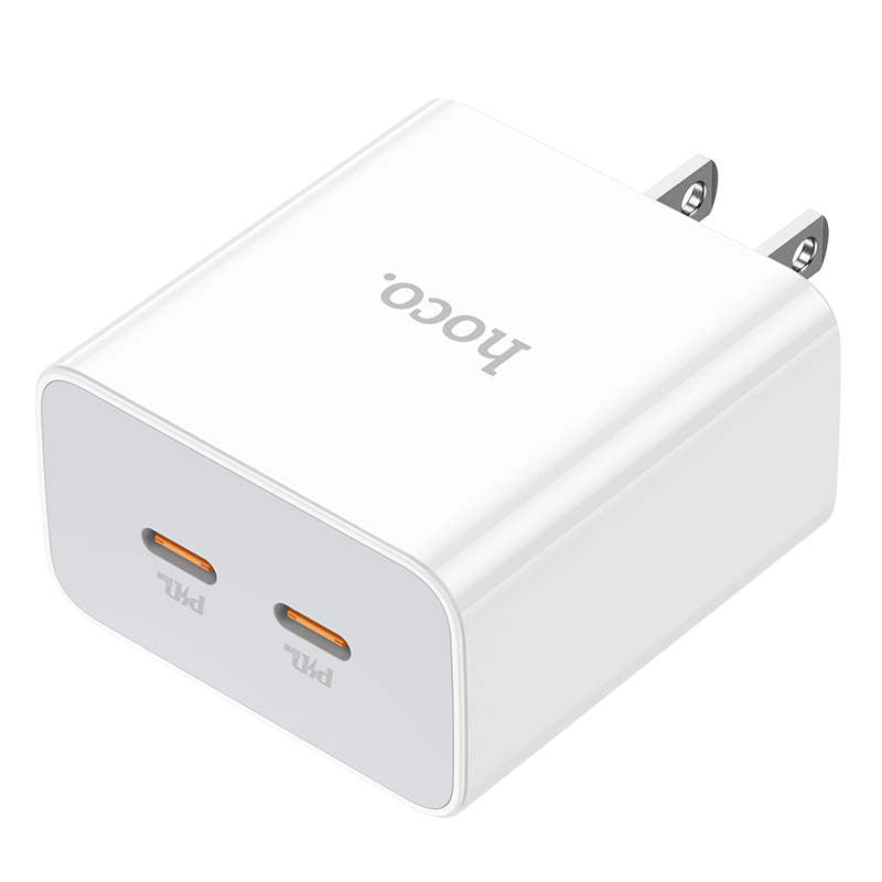 (35 W) Adaptateur secteur pour chargeur mural QC3.0 à deux ports USB-C (35 W) Adaptateur secteur pour chargeur mural QC3.0 à deux ports USB-C